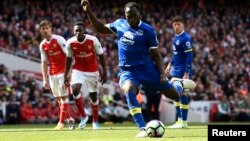 L'attaquant belge d'Everton, Romelu Lukaku, 21 mai 2017.