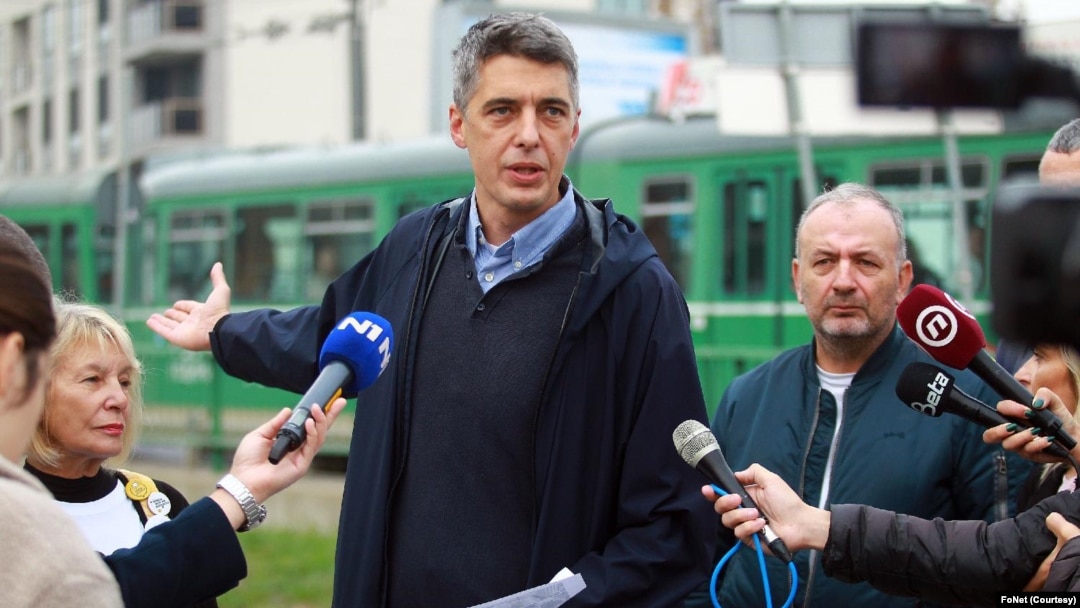 Đorđe Miketić na konferenciji za novinare Inicijative Most ostaje i Združene inicijative i pokreti