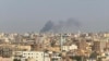 This grab from video shows smoke rising over Khartoum, Sudan, Sept. 26, 2024, after Sudan’s military started an operation to take areas of the capital from its rival, the paramilitary Rapid Support Forces. 