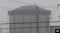 The decommissioned Reactor Number 2 at Three Mile Island nuclear plant, Middletown, Pennsylvania