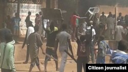 Des manfestant contre Charlie Hebdo Niger.