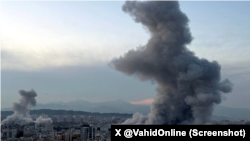 ستون‌های بزرگ دود ناشی از انفجار در شمال تهران (جنوب نوبنیاد) - ساعت ۵:۳۸ بامداد، چهارشنبه ۱۲ فروردین