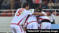 Le Wydad Casablanca a remporté à domicile la Ligue des champions samedi 1-0 face à Al Ahly grace a un but marque à la 69’ minutes dans un match âprement , Sacamblaca, Maroc, 4 novembre 2017. (Twitter/CAF_Online)