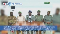 VOA60 Afrikaa - The military officers who ousted Mali's president Keita want three years before a new election