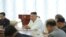 North Korean leader Kim Jong Un takes part in the Political Bureau meeting of the 7th Central Committee of the Workers' Party of Korea (WPK) in this image released June 7, 2020 by North Korea's Korean Central News Agency (KCNA).