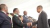 FILE: President Mnangagwa (right) talks to Zimbabwe’s new Finance Minister Mthuli Ncube at the State House in Harare, Sept. 10, 2018. 