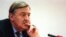 FILE - Pik Botha, former South African foreign minister, listens to questions from members of the Truth and Reconciliation Commission in Johannesburg, Oct. 14, 1997. The apartheid-era South African foreign minister has died at the age of 86 in Pretoria, Oct. 12, 2018.