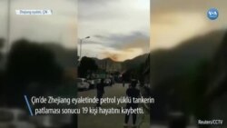 Çin'de Petrol Yüklü Tanker Patladı