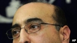 Pakistan foreign office spokesman Abdul Basit during a press conference in Karachi (File)