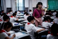 Murid belajar Changchun Street Primary School di Wuhan. (Foto. Dok.)