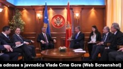 Susret premijera Crne Gore Mila Đukanovića i šefa diplomatije Kosova Hašima Tačija u Podgorici