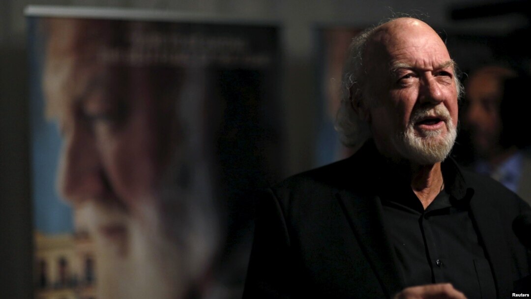 Cast member Adrian Sparks is interviewed at the premiere of "Papa Hemingway in Cuba" at ArcLight in Los Angeles, April 25, 2016. 