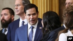 Senator Marco Rubio, a nominee for secretary of state, attends the 60th presidential inauguration in the Rotunda of the U.S. Capitol in Washington, Jan. 20, 2025.