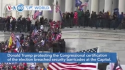 VOA60 Addunyaa - US Capitol on Lockdown as Trump Protesters Breach Congress