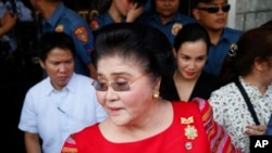 Mantan ibu negara Filipina, anggota Kongres Imelda Marcos di Manila, Filipina, 16 Oktober 2018. (Foto: dok).