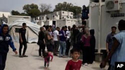 Para migran di kamp Moria, Lesbos, Yunani (foto: ilustrasi).