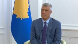 Kosovo President Hashim Thaçi, during an interview with VOA Albanian-service. Prishtina. June 17, 2020