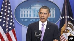 President Barack Obama makes a statement to reporters about the suspicious packages found on U.S. bound planes, in the James Brady Press Briefing Room of the White House in Washington (file photo - 29 Oct 2010)