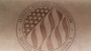 FILE - The Federal Election Commission emblem is seen at the FEC headquarters in Washington on Aug. 10, 2023. The FEC oversees election spending, including that of political action committees.