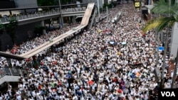 香港民阵今年6月曾经举办百万人上街的反送中大游行