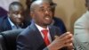 Opposition leader Nelson Chamisa addresses a media conference at party headquarters in Harare, Zimbabwe, Aug, 25, 2018. 