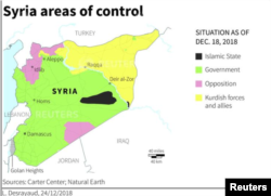Syria areas of control, Dec. 18, 2018. (Carter Center; Natural Earth)