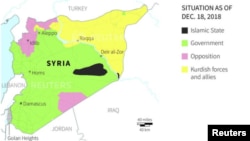 Daerah yang berada di bawah kontrol Suriah, 18 Desember 2018 (grafik: Carter Center; Natural Earth)