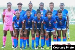This official team photo appeared on the Haitian Soccer Federation's Facebook page. (FHF photo)