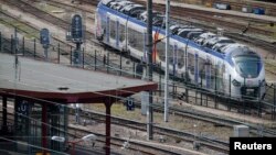 Une plate-forme de la gare de Strasbourg en France, le 21 mai 2014.