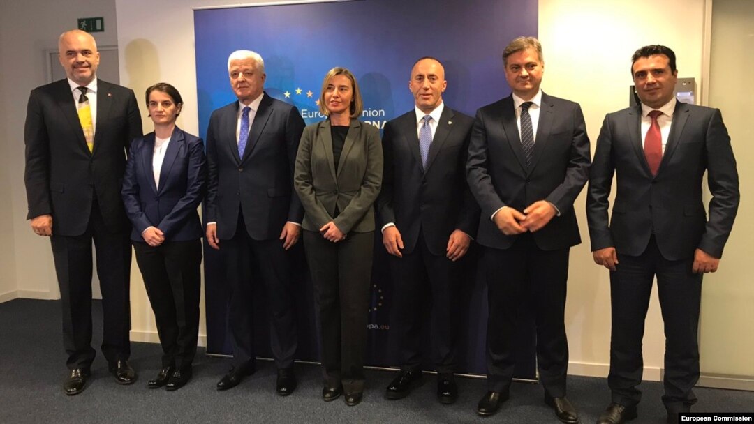 Visoka predstavnica EU Federika Mogerini na neformalnom skupu sa premijerima zemalja Zapadnog Balkana, Brisel 18. decembar 2017.
