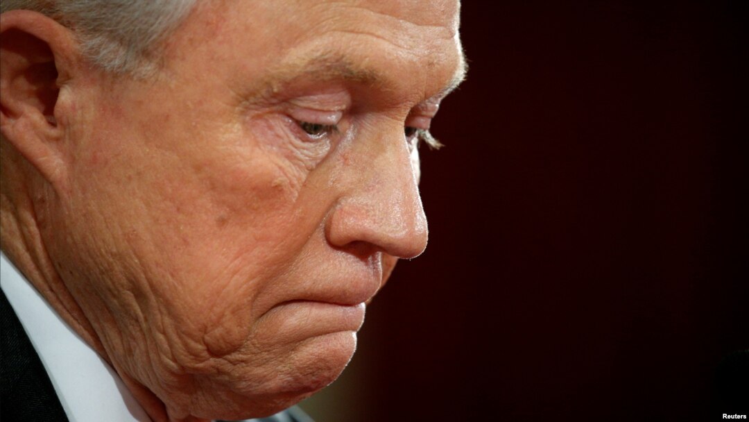 U.S. Sen. Jeff Sessions, R-Ala., testifies before the Senate Judiciary Committee on Capitol Hill in Washington on his nomination to become U.S. attorney general, Jan. 10, 2017.