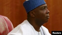 Sanata Bukola Saraki shugaban majalisar dattawa.