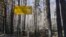 FILE - In this photo taken April 8, 2016, a sign warns people not to enter the town of Ozersk, Chelyabinsk region, Russia, which houses the Mayak nuclear facility. Mayak is a nuclear complex that has been responsible for at least two of the country’s biggest radioactive accidents.