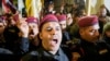 Members of an Iraqi Shiite militant group attend the funeral of a fighter killed in a U.S. airstrike in Baghdad, Iraq, on Jan. 4, 2024.