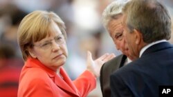 Almanya Başbakanı Angela Merkel Brezilya'daki Dünya Kupası final maçında