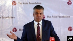 Abdullah Ahmadzai, the Asia Foundation's representative in Afghanistan, speaks during launch of the Afghan people in 2016 Survey, conducted by the Asia Foundation, in Kabul, Afghanistan, Dec. 7, 2016. 