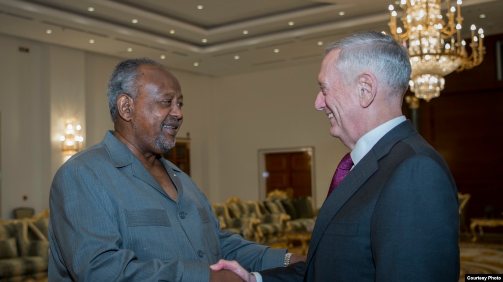 美国防长马蒂斯2017年4月23日会见吉布提总统盖莱 （美国国防部照片） 