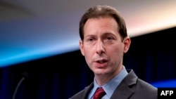 International Religious Freedom Senior Official Dan Nadel speaks at a news conference to announce the annual International Religious Freedom Report at the State Department in Washington, DC, on May 12, 2021. 