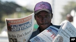 A vendor sells the privately-owned Daily News newspaper in Harare, March 18, 2011