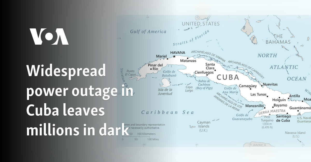 Widespread power outage in Cuba leaves millions in dark