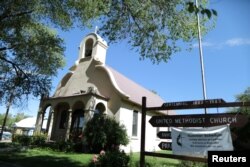 The United Methodist Church where undocumented immigrant Rosa Sabido lives in sanctuary while facing deportation is seen in Mancos, Colorado, July 19, 2017.
