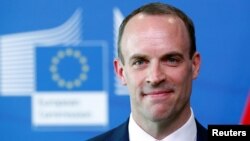 Britain's Secretary of State for Exiting the European Union, Dominic Raab in Brussels, Belgium, July 19, 2018.