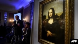 The "Isleworth Mona Lisa," seen here on in Geneva on September 27, 2012, is purported to be an earlier version of the "Mona Lisa," painted by Leonardo da Vinci.