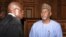 Former National Security Adviser Sambo Dasuki (R) arrives with one of his counsels Ahmed Raji at the Federal High Court in Abuja, Nigeria, Sept. 1, 2015. 