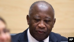 Laurent Gbagbo lors de sa première comparution à la CPI (5 déc. 2011)