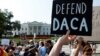 Manifestantes protestan frente a la Casa Blanca luego que la administración Trump descartara el programa DACA, en septiembre del 2017.