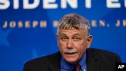 President-elect Joe Biden's nominee for the director of the Office of Science and Technology Policy and adviser on science Eric Lander speaks during an event at The Queen theater, Jan. 16, 2021, in Wilmington, Del. 