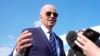 FILE - President Joe Biden speaks with reporters at Andrews Air Force Base, Md., July 15, 2024. as he heads to Las Vegas. 