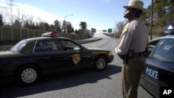 FILE - A Maryland state trooper, is seen March 14, 2006, in Annapolis, Maryland.