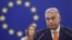 资料照：匈牙利总理兼欧盟理事会主席欧尔班·维克多 (Viktor Orban) 在法国斯特拉斯堡欧洲议会发表讲话。（2024年10月9日）
